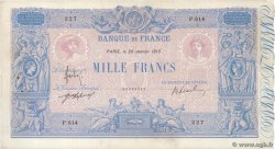 1000 Francs BLEU ET ROSE FRANCE  1913 F.36.27 VF-