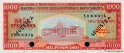 1000 Pesos Oro Spécimen RÉPUBLIQUE DOMINICAINE  1964 P.106s2 q.FDC