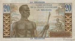 20 Francs Émile Gentil REUNION INSEL  1947 P.43a SS