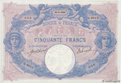 50 Francs BLEU ET ROSE FRANKREICH  1915 F.14.28 VZ