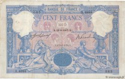 100 Francs BLEU ET ROSE FRANKREICH  1907 F.21.22