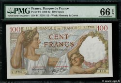 100 Francs SULLY FRANCE  1941 F.26.44 UNC