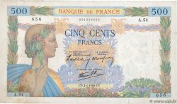 500 Francs LA PAIX FRANKREICH  1940 F.32.01