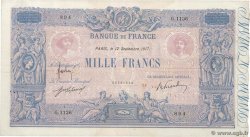 1000 Francs BLEU ET ROSE FRANCIA  1917 F.36.31