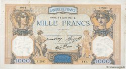 1000 Francs CÉRÈS ET MERCURE type modifié FRANCIA  1937 F.38.01