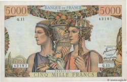 5000 Francs TERRE ET MER FRANCE  1949 F.48.01 pr.SUP
