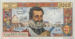 5000 Francs HENRI IV FRANCIA  1957 F.49.02