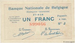 1 Franc BELGIEN  1914 P.081 VZ+