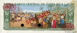 5 Colones Spécimen COSTA RICA  1968 P.236s SC