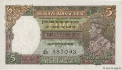5 Rupees INDIA  1937 P.018a AU