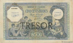 500 Francs ALGÉRIE FRANKREICH  1943 VF.09.01 fSS