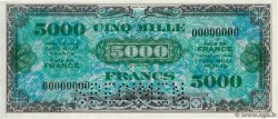 5000 Francs DRAPEAU Spécimen FRANKREICH  1944 VF.23.00Sp fST+