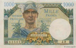 1000 Francs TRÉSOR FRANÇAIS FRANKREICH  1947 VF.33.02