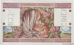 5000 Francs TRÉSOR PUBLIC Épreuve FRANCE  1955 VF.36.00Ec UNC-