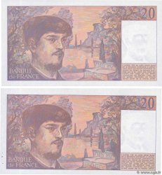 20 Francs DEBUSSY Lot FRANKREICH  1988 F.66.09A23 ST