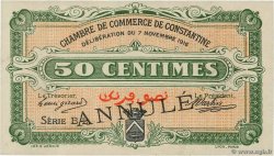 50 Centimes Annulé ALGERIA Constantine 1916 JP.140.07 q.FDC