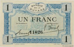 1 Franc FRENCH GUIANA  1917 P.05 fST+