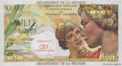 20 NF sur 1000 Francs Union Française REUNION  1971 P.55b AU+