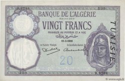 20 Francs TUNISIA  1939 P.06b SPL+