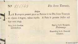 10 Livres Tournois typographié FRANKREICH  1720 Dor.22c
