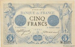 5 Francs NOIR FRANCIA  1873 F.01.16