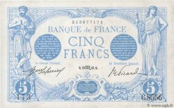 5 Francs BLEU FRANCIA  1915 F.02.32 MBC+
