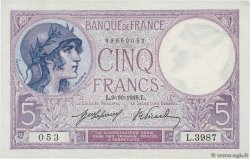 5 Francs FEMME CASQUÉE FRANCIA  1918 F.03.02 SPL+