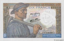 10 Francs MINEUR FRANKREICH  1941 F.08.01
