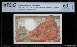 20 Francs PÊCHEUR FRANCE  1943 F.13.07 AU+