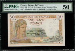 50 Francs CÉRÈS modifié FRANCIA  1940 F.18.37 EBC