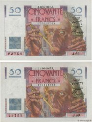 50 Francs LE VERRIER Consécutifs FRANKREICH  1947 F.20.08 fST+