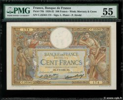 100 Francs LUC OLIVIER MERSON grands cartouches FRANKREICH  1932 F.24.11