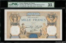 1000 Francs CÉRÈS ET MERCURE type modifié FRANCE  1937 F.38.03 VF