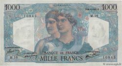 1000 Francs MINERVE ET HERCULE FRANCE  1945 F.41.02 XF