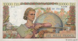 10000 Francs GÉNIE FRANÇAIS FRANCE  1951 F.50.55 VF-