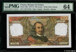 100 Francs CORNEILLE FRANKREICH  1973 F.65.43 fST+