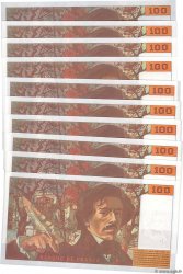 100 Francs DELACROIX 442-1 & 442-2 Consécutifs FRANCE  1994 F.69ter.01b UNC