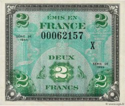 2 Francs DRAPEAU Petit numéro FRANCE  1944 VF.16.03 VF+