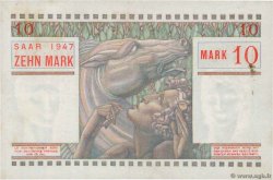 10 Mark SARRE FRANKREICH  1947 VF.47.01 SS
