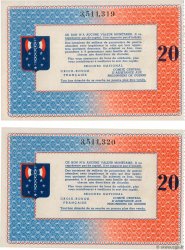 20 Francs BON DE SOLIDARITÉ Consécutifs FRANCE Regionalismus und verschiedenen  1941 KL.08C3 VZ