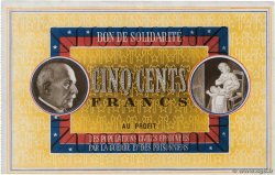 500 Francs BON DE SOLIDARITE FRANCE Regionalismus und verschiedenen  1941 KL.11A2 VZ