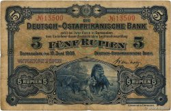 5 Rupien GERMAN EAST AFRICA  1905 P.01 VG
