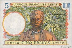 5 Francs AFRIQUE ÉQUATORIALE FRANÇAISE Brazzaville 1941 P.06a