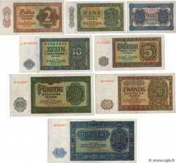 50 Pfenning au 100 Deutsche Mark Lot REPúBLICA DEMOCRáTICA ALEMANA  1948 P.08 au P.15 MBC