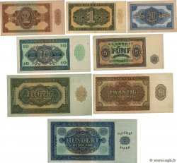 50 Pfenning au 100 Deutsche Mark Lot REPúBLICA DEMOCRáTICA ALEMANA  1948 P.08 au P.15 MBC