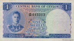 1 Rupee CEYLON  1951 P.047