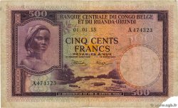 500 Francs BELGISCH-KONGO  1955 P.28b