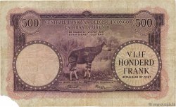 500 Francs BELGIAN CONGO  1955 P.28b G