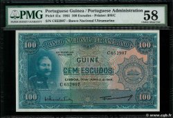 100 Escudos PORTUGUESE GUINEA  1964 P.041a AU