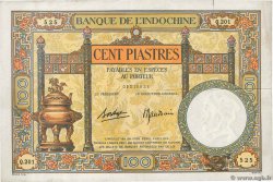 100 Piastres FRANZÖSISCHE-INDOCHINA  1936 P.051d SS